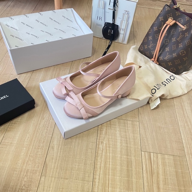 Luxury Fashion Satin Chunky Mary Jane Shoes