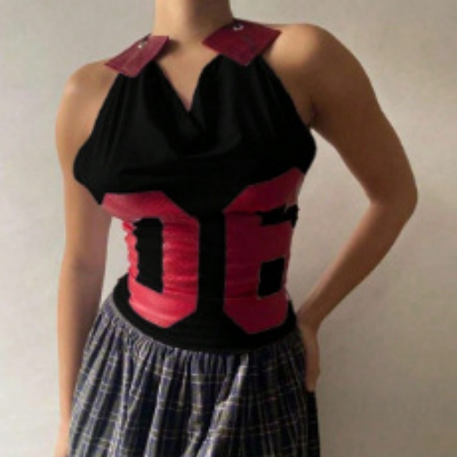 Hollow Out Lace Up Halter Neck Top