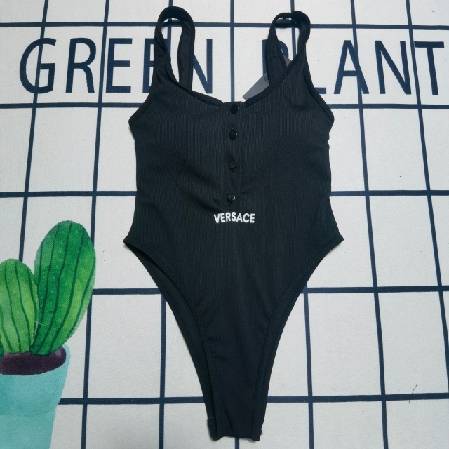 Letter Print Women Sleeveless Swimsuit