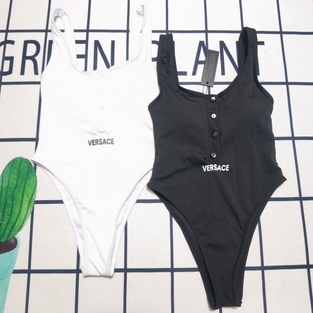 Letter Print Women Sleeveless Swimsuit