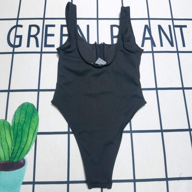 Letter Print Women Sleeveless Swimsuit