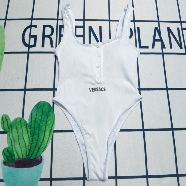 Letter Print Women Sleeveless Swimsuit
