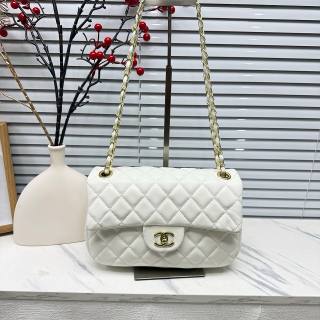 Metal Logo Leather Women Messenger Bags