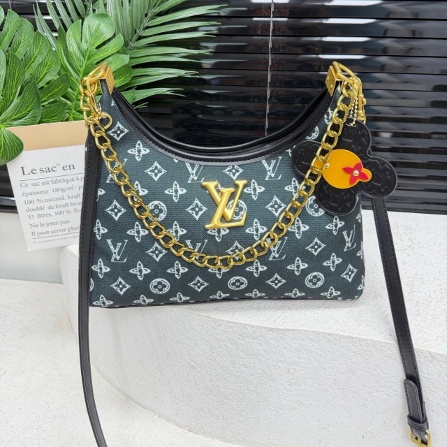Metal Logo Leather Women Messenger Bags
