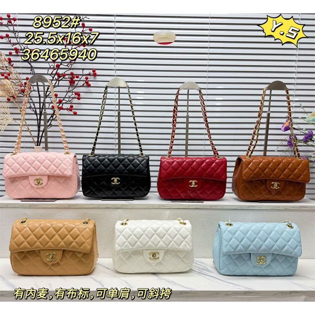 Metal Logo Leather Women Messenger Bags