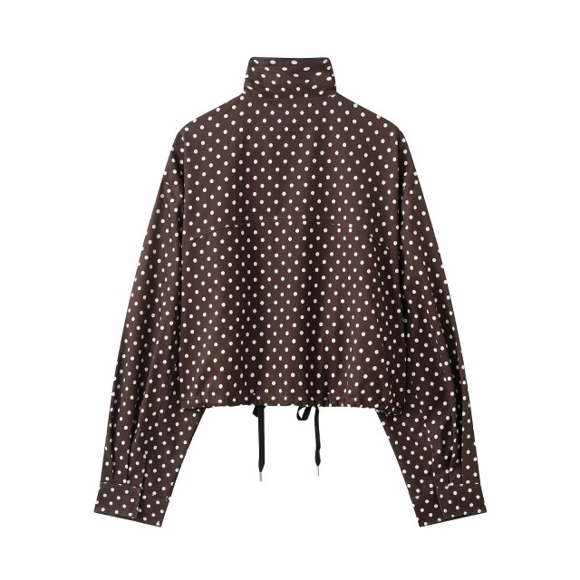 Polka Dot Printed Jacket Top Two Pieces Short Set