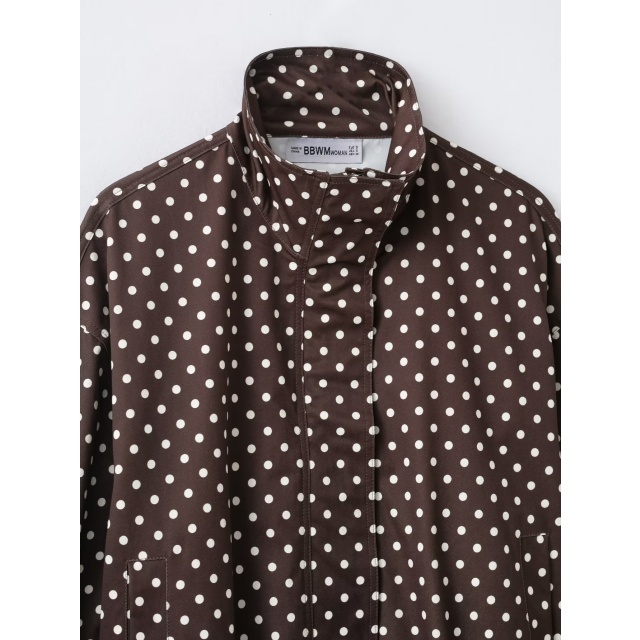 Polka Dot Printed Jacket Top Two Pieces Short Set