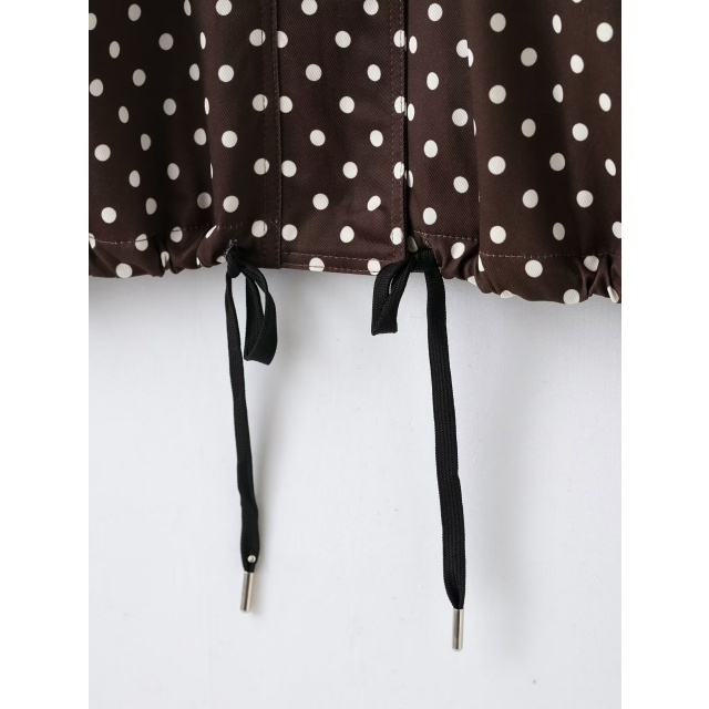 Polka Dot Printed Jacket Top Two Pieces Short Set