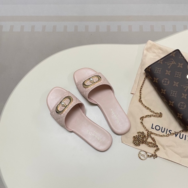 Pearl Fashion Women Luxury Flat Slides