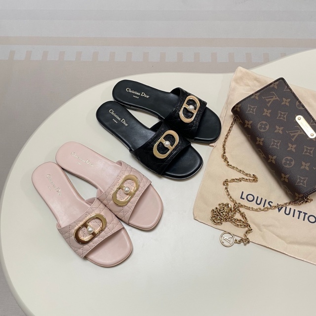 Pearl Fashion Women Luxury Flat Slides