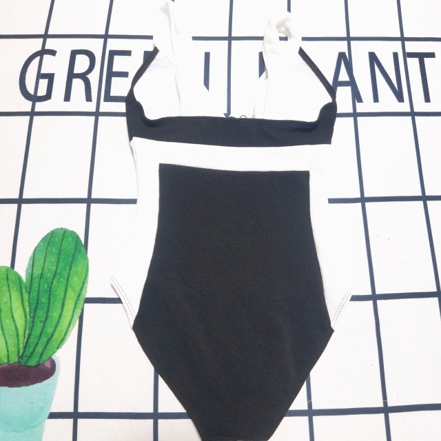 Color Block Sexy Sleeveless One Piece Swimsuit