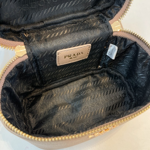 Fashion Logo Women Leather Crossbody Makeup Bags