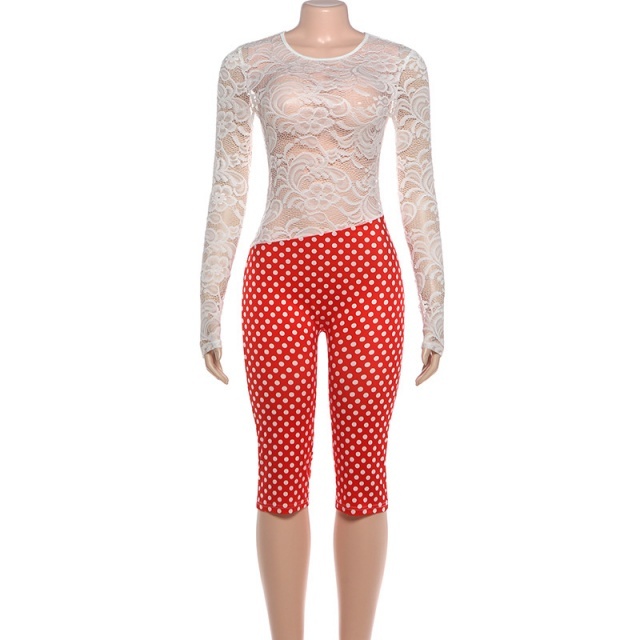 Lace Patchwork Slim Fit Backless Romper