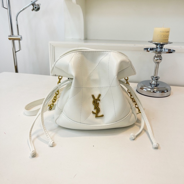 Metal Logo Leather Fashion Crossbody Bucket Bags