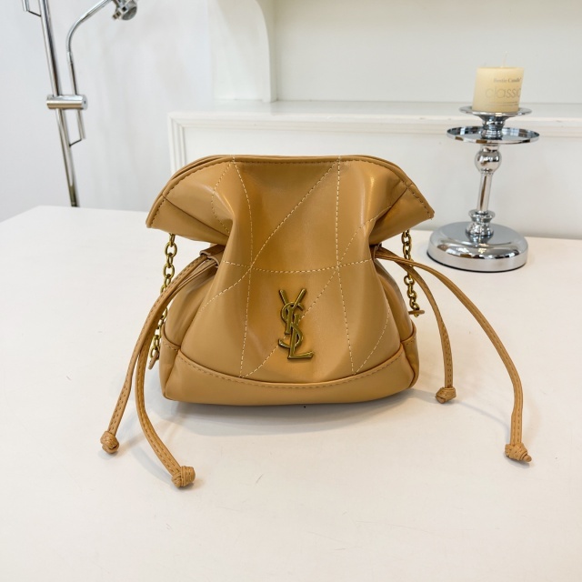 Metal Logo Leather Fashion Crossbody Bucket Bags