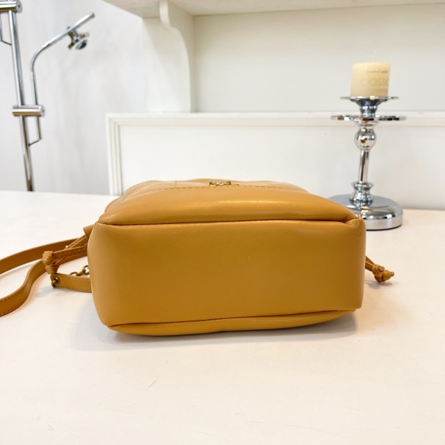 Metal Logo Leather Fashion Crossbody Bucket Bags
