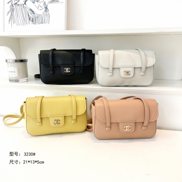 Metal Logo Leather Messenger Bags