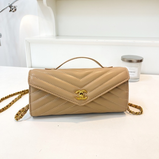 Metal Logo Leather Women Messenger Bags