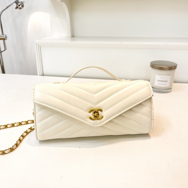 Metal Logo Leather Women Messenger Bags