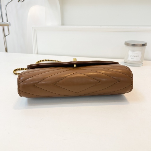 Metal Logo Leather Women Messenger Bags