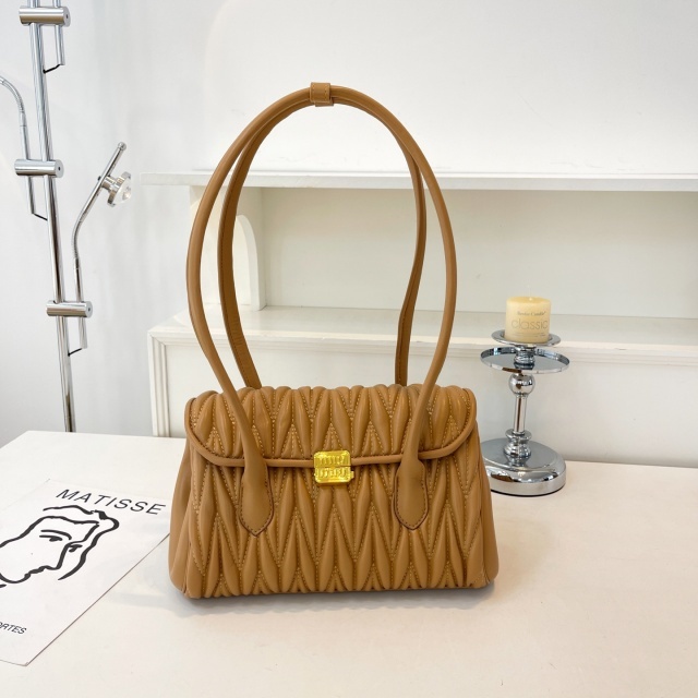 Luxury Fashion Leather Ruched Purses