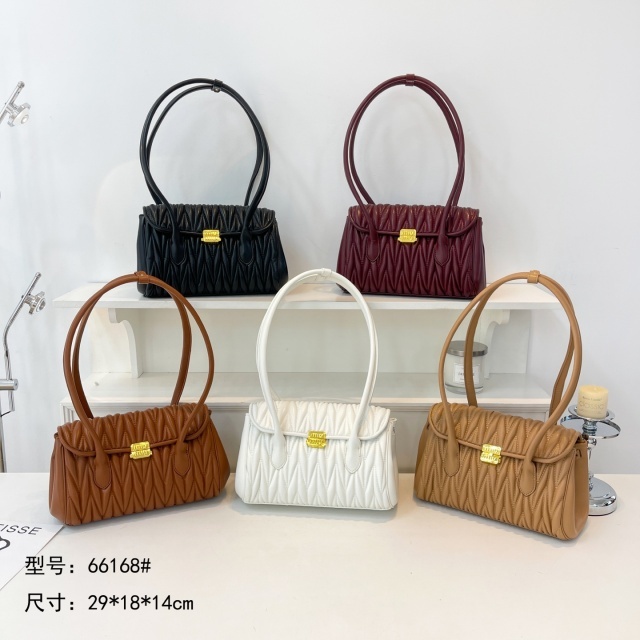 Luxury Fashion Leather Ruched Purses