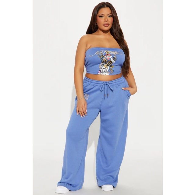 Off Shoulder Tube Top Wide-legs Pant Set
