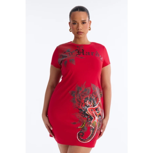 Chic Printed Short Sleeve Bodycon Dress