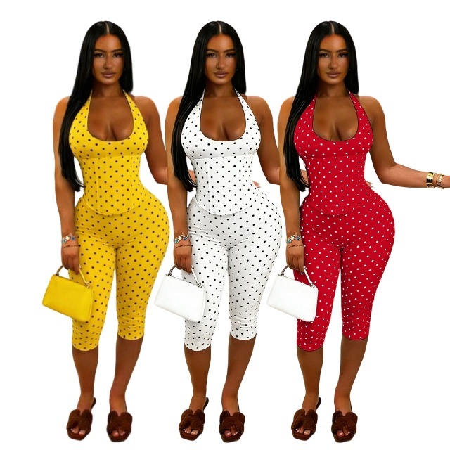 Halter Laced Up Corset Top Midi Pant Set