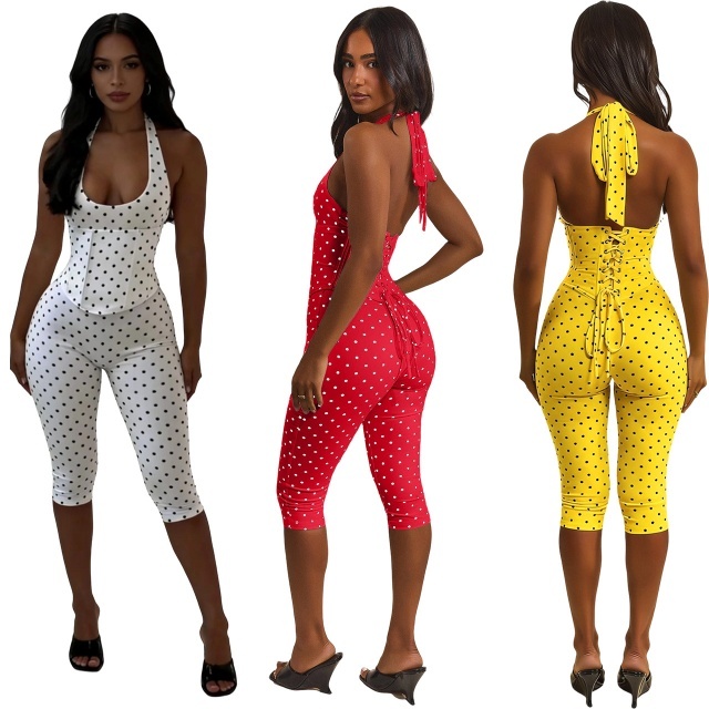 Halter Laced Up Corset Top Midi Pant Set