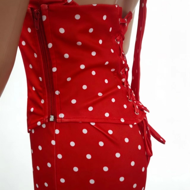 Halter Laced Up Corset Top Midi Pant Set