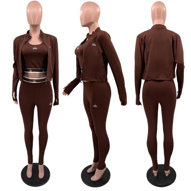 Fashion Embroidery 3 Piece Tracksuit Set
