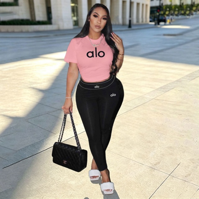 Letter Print Women Casual Tracksuit Set
