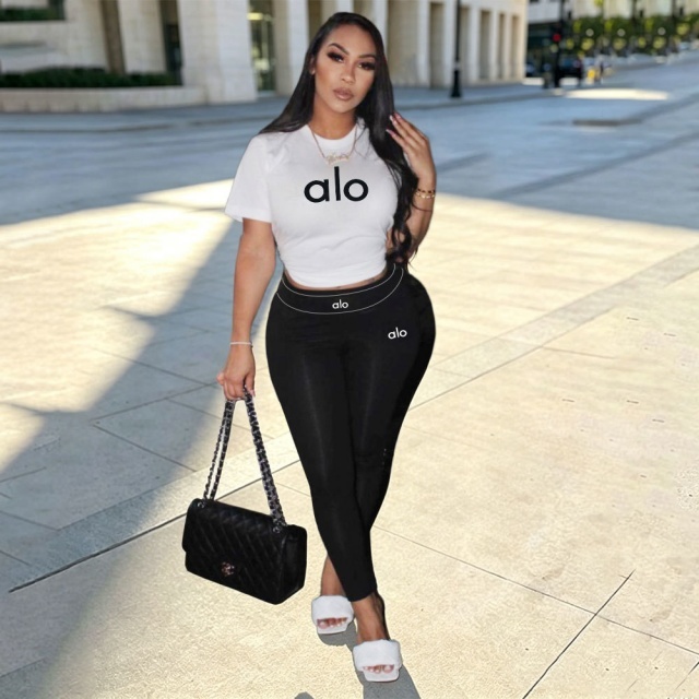 Letter Print Women Casual Tracksuit Set