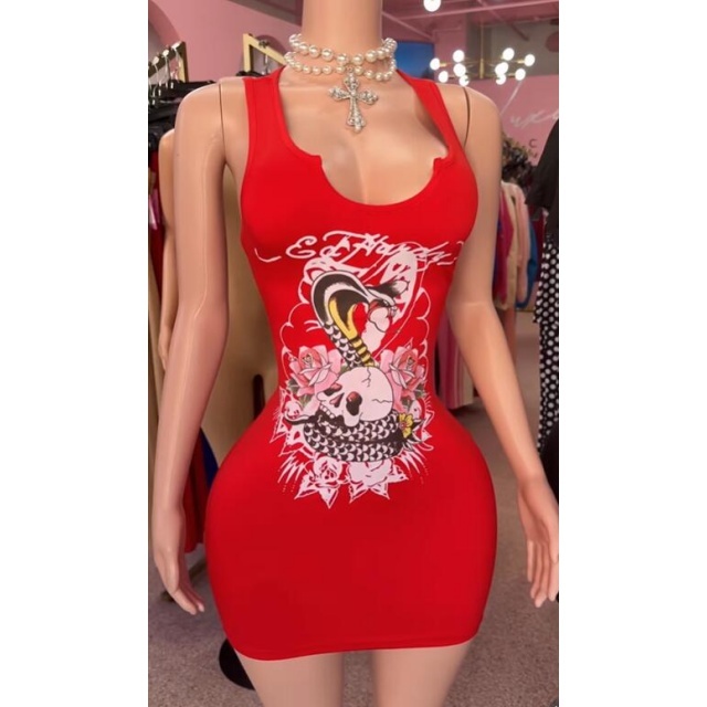 V Neck Sleeveless Tank Bodycon Dress