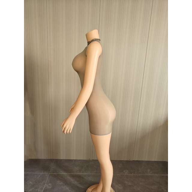 Sleeveless Sheer Mesh Tight Lingerie Dress