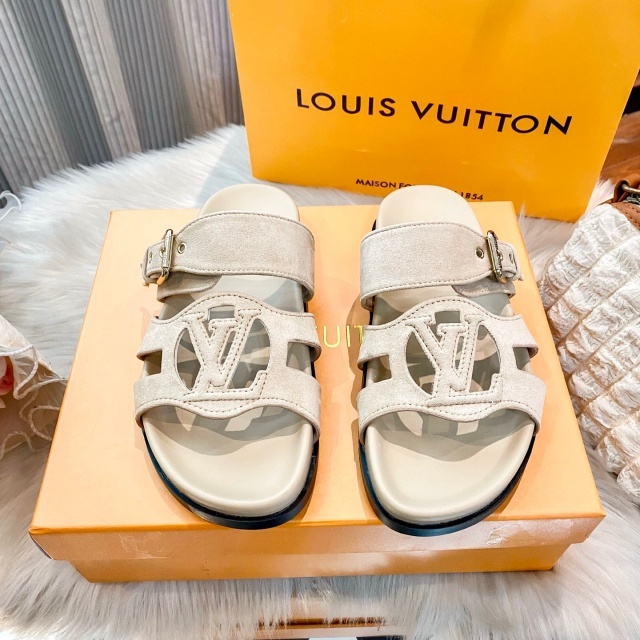 Buckle Strap Hollow Out Luxury Flat Slides