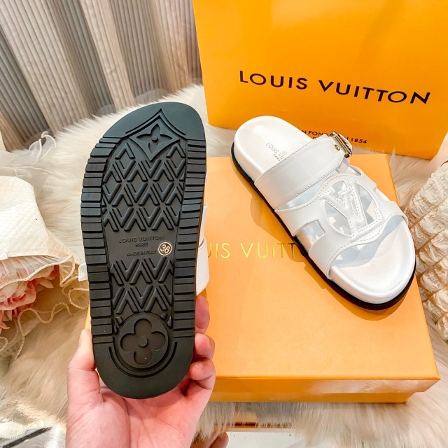 Buckle Strap Hollow Out Luxury Flat Slides