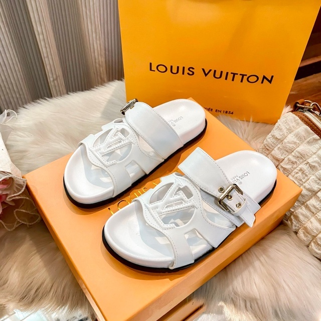 Buckle Strap Hollow Out Luxury Flat Slides