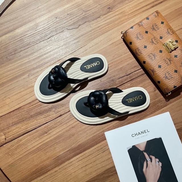 Fashion Camellia Women Beach Flip-Flops Shoes