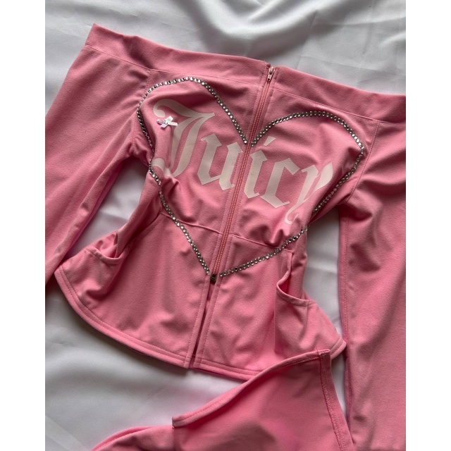 Off Shoulder Diamonded Mini Skirt Shorts Set