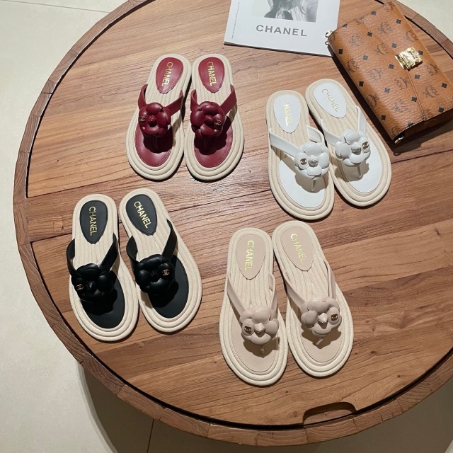 Fashion Camellia Women Beach Flip-Flops Shoes