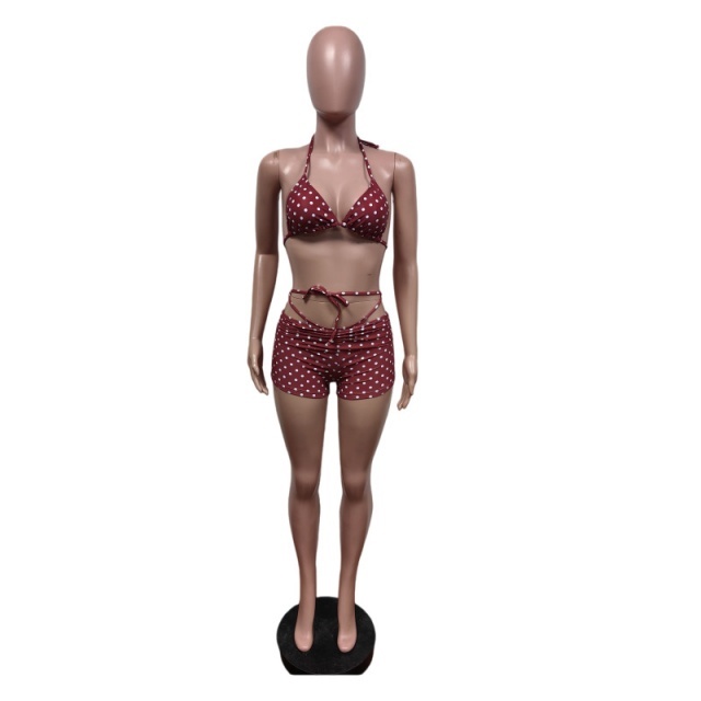 Printed Beachwear Bikinis Set 3 Pieces