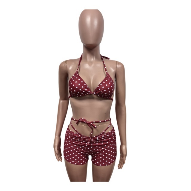 Printed Beachwear Bikinis Set 3 Pieces