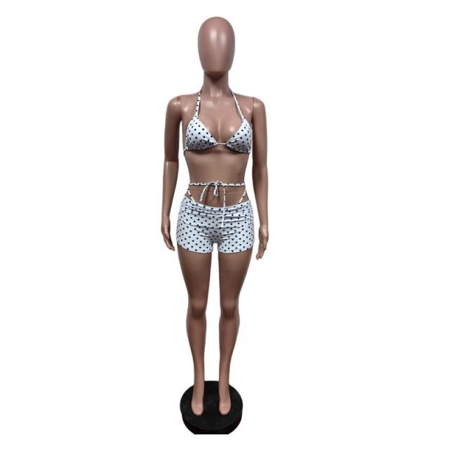 Printed Beachwear Bikinis Set 3 Pieces
