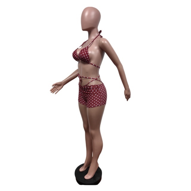 Printed Beachwear Bikinis Set 3 Pieces