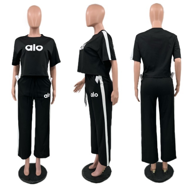 Printed Short Sleeve Casual Jogging Suit