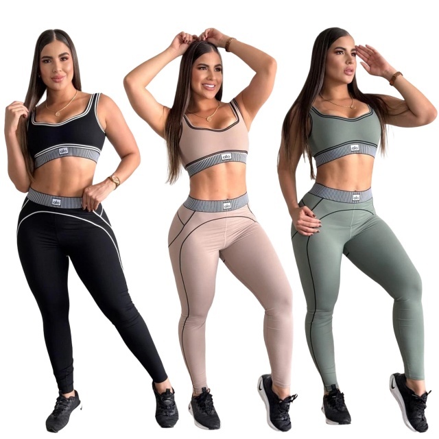 Sportwear Yoga Tank Top Jogging Pant Set