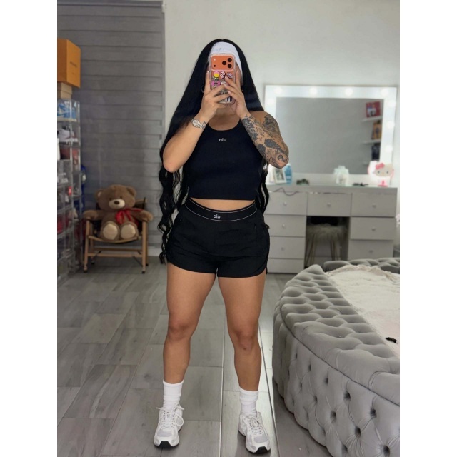 U Neck Tank Top Activewear Short Set