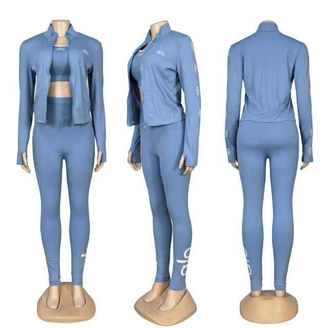 Luxury Fashion Women 3 Piece Tracksuit Set